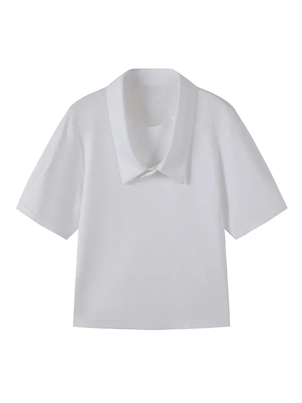 Solid Color Loose Short Sleeves T-Shirts Tops