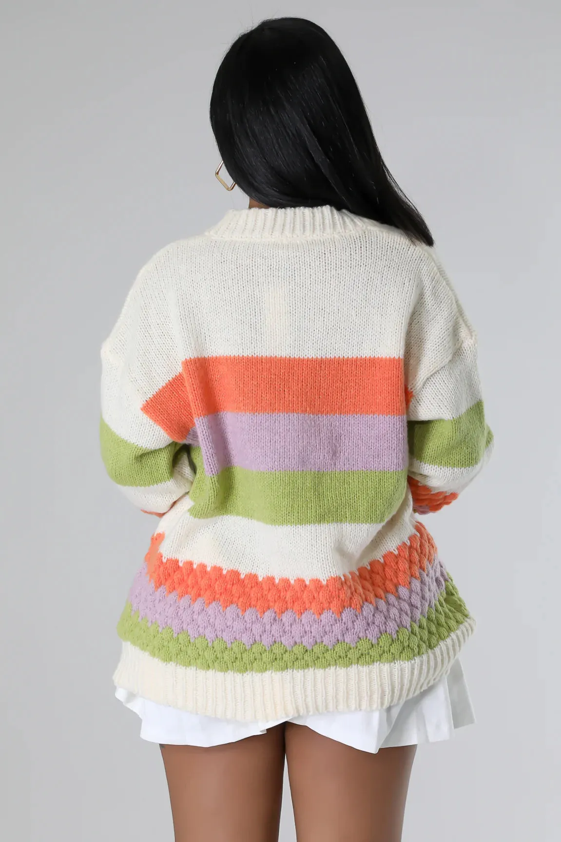Spring Fair Knit Cardigan Multicolor