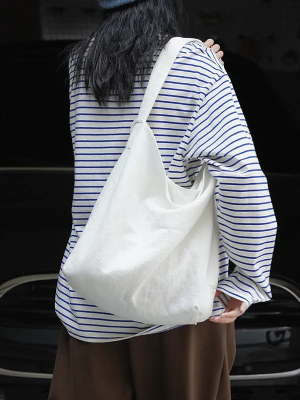 Striped Long Sleeves Round-neck T-Shirts Tops