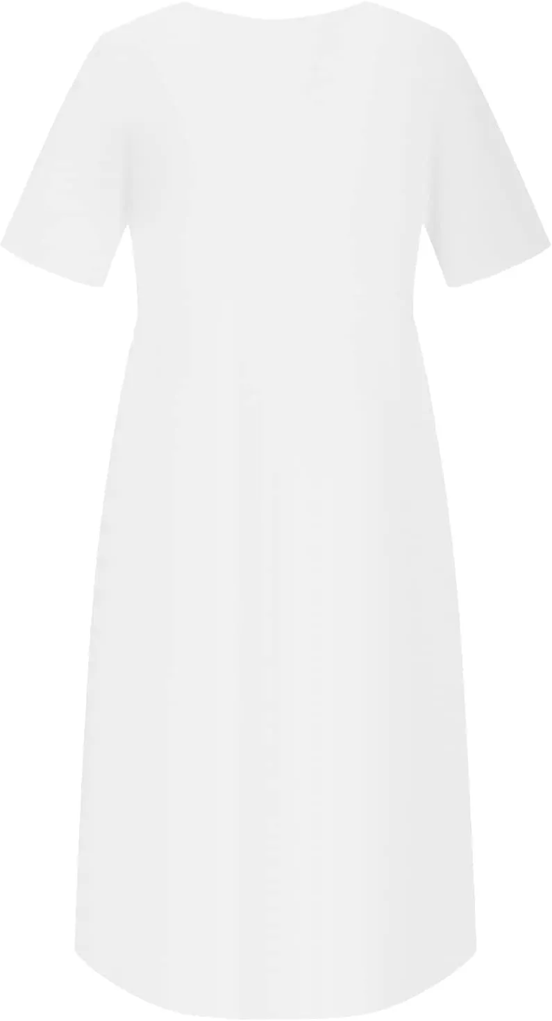 Sundresses for Women Casual Beach 2024 Summer Dress Casual Crewneck Tshirt Dresses Floral Short Sleeve Boho Dress