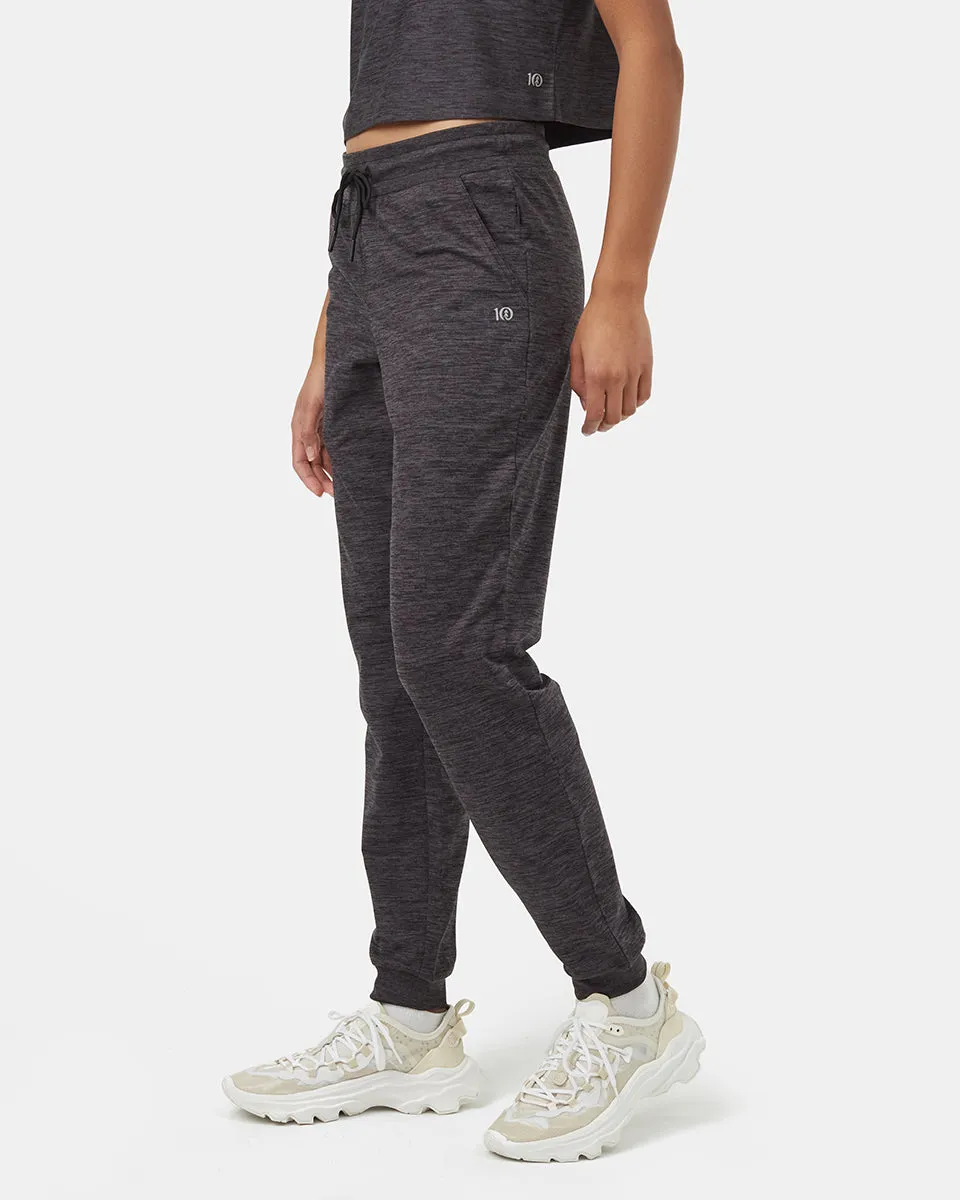 Tentree Women's Active Soft Knit Sweatpants-Meteorite Black/Obsidian Melange