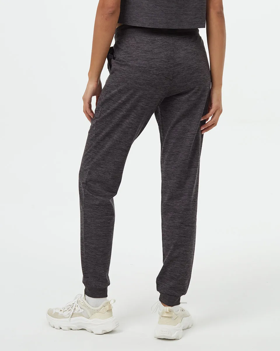 Tentree Women's Active Soft Knit Sweatpants-Meteorite Black/Obsidian Melange