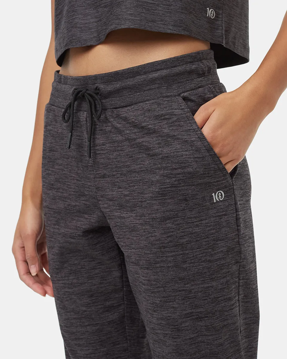 Tentree Women's Active Soft Knit Sweatpants-Meteorite Black/Obsidian Melange