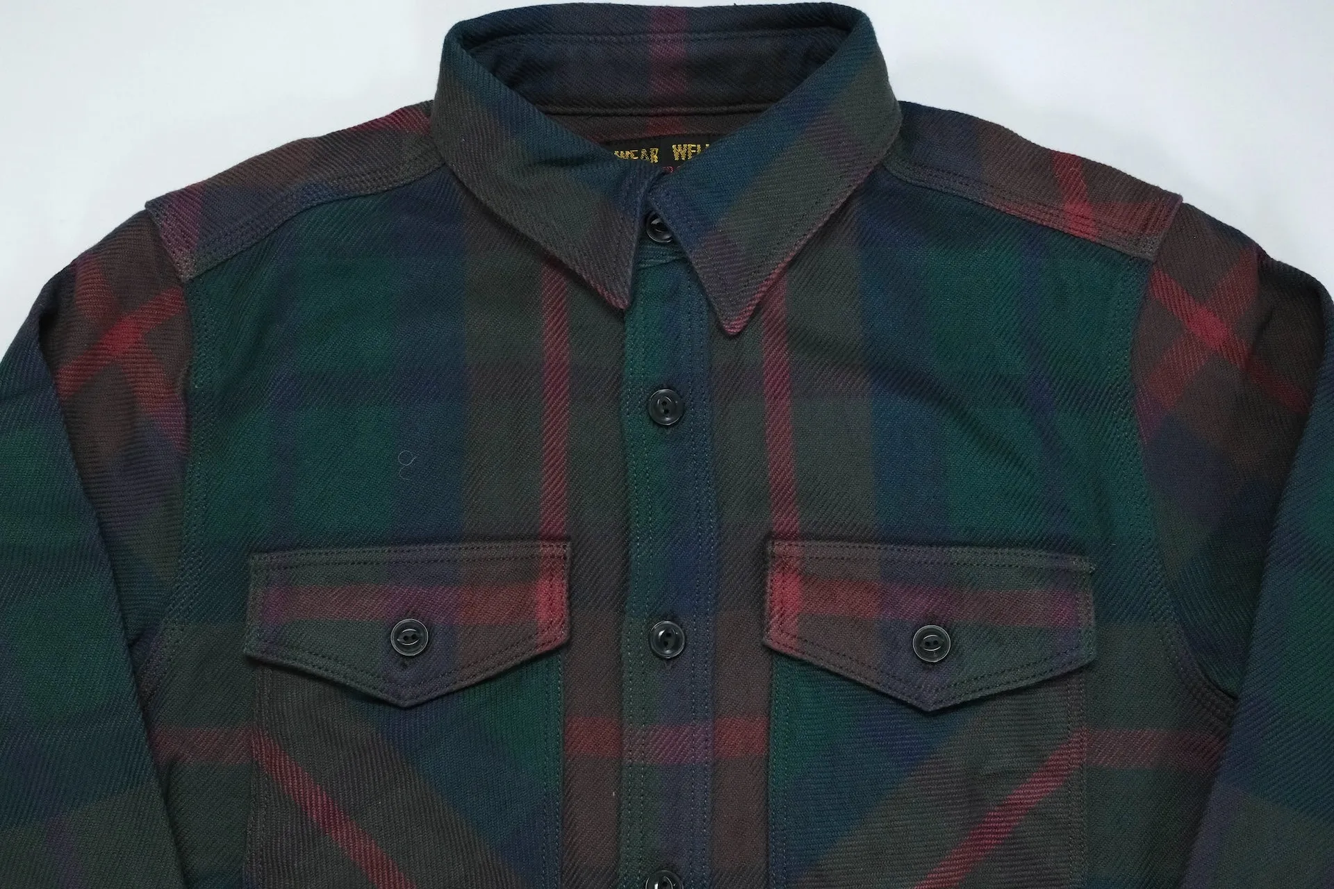 UES 15.5oz Ultra-Heavyweight Flannel Utility Workshirt (Hazy Green)