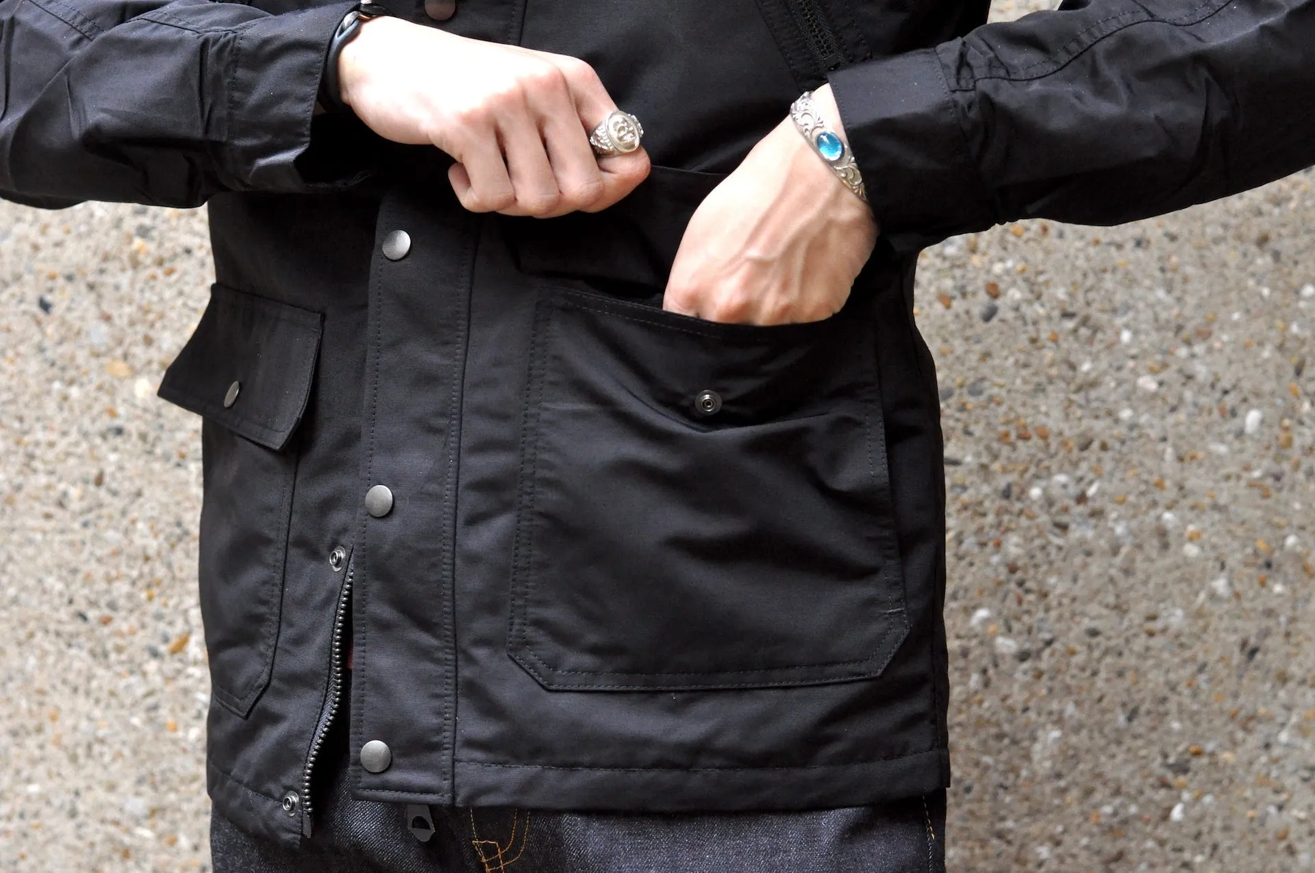 Unique Garment Cordura 'Bird View' Mountain Parka (Black)