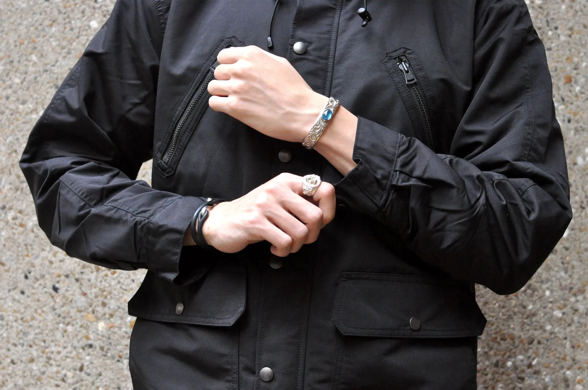Unique Garment Cordura 'Bird View' Mountain Parka (Black)