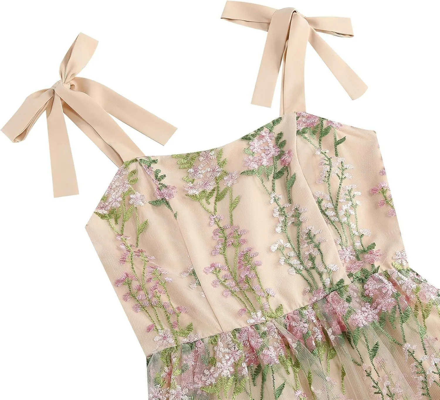Women's Cocktail Dresses Vintage Style Fashion Embroidered Floral Swing Dress Sexy Sling Bandeau Tea Midi Dress