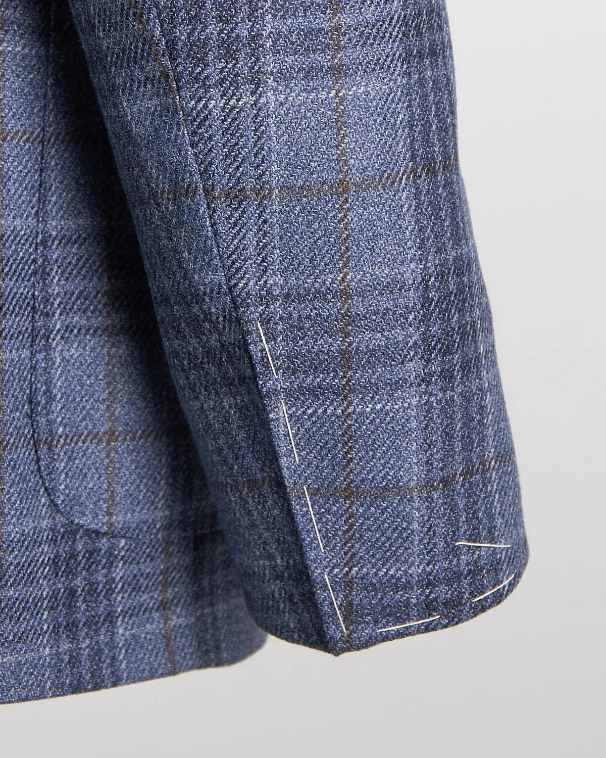 Wool & Silk Elegant Plaid Soft Constructed 'Kei' Jacket