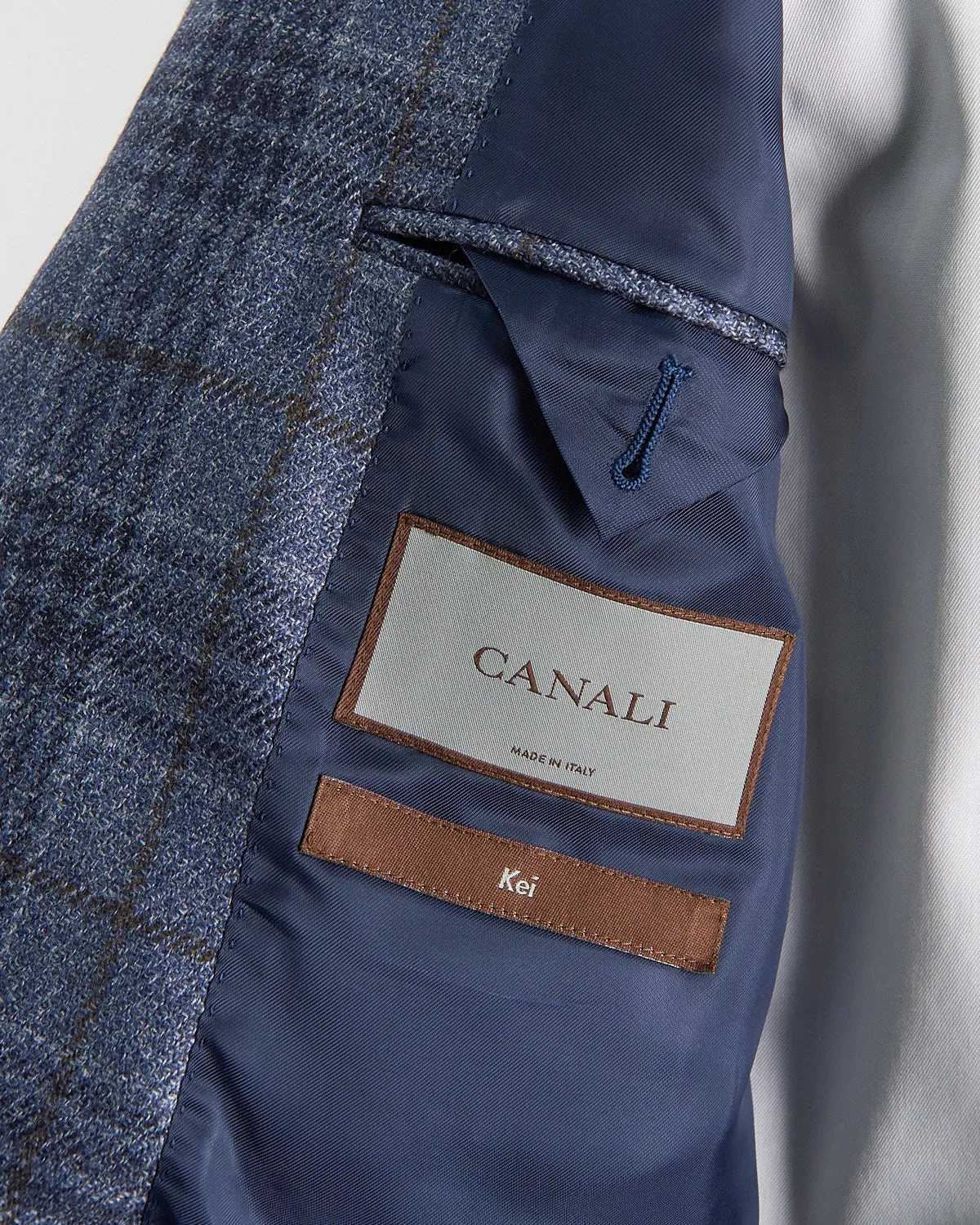 Wool & Silk Elegant Plaid Soft Constructed 'Kei' Jacket