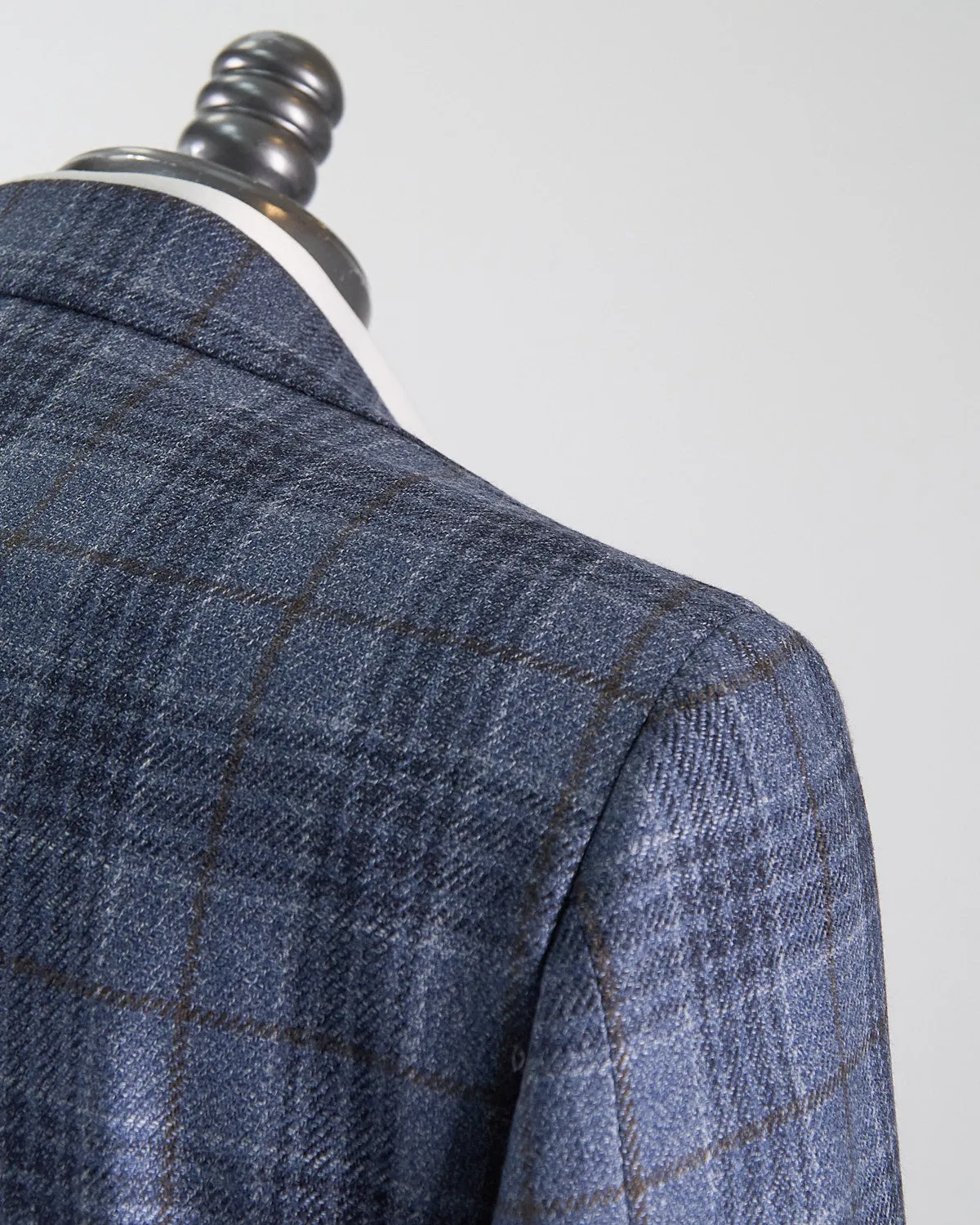 Wool & Silk Elegant Plaid Soft Constructed 'Kei' Jacket