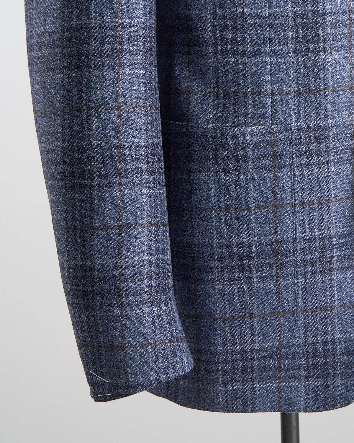 Wool & Silk Elegant Plaid Soft Constructed 'Kei' Jacket
