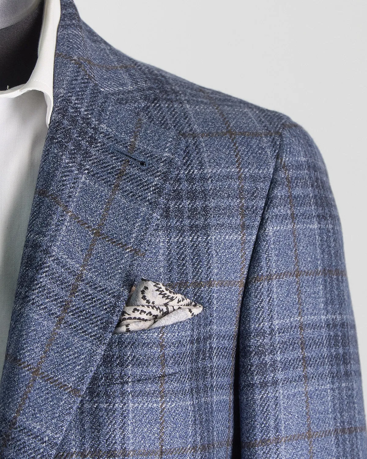Wool & Silk Elegant Plaid Soft Constructed 'Kei' Jacket