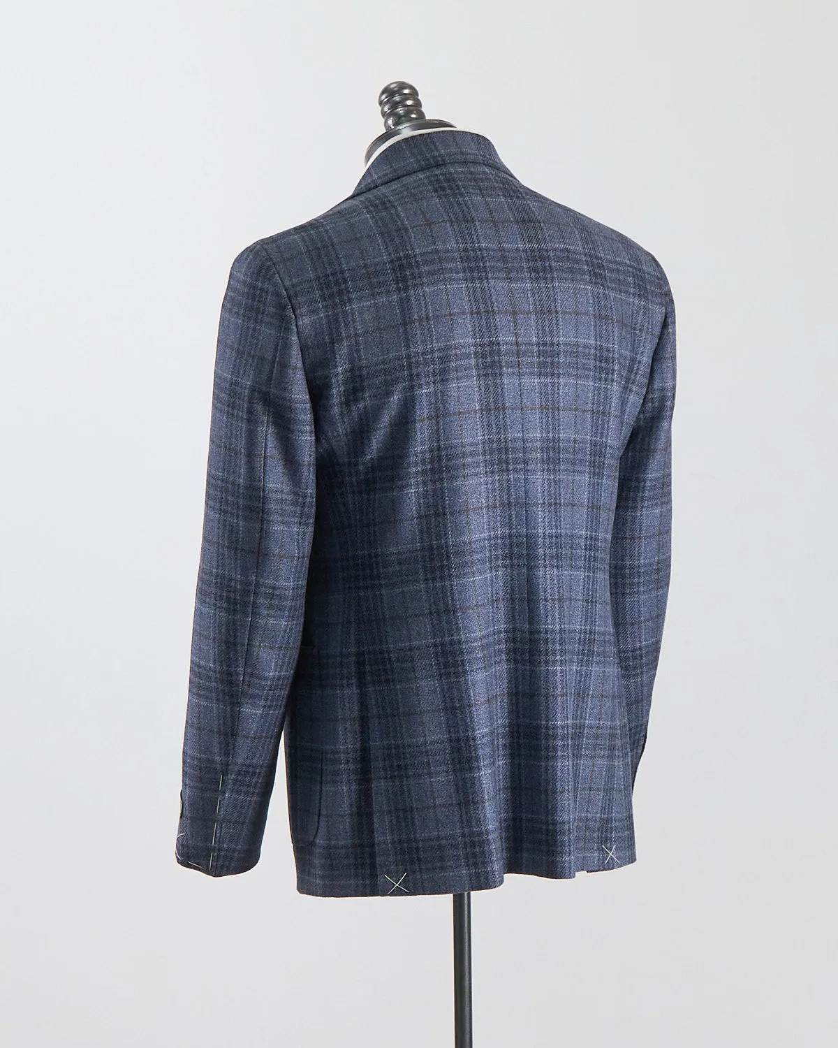 Wool & Silk Elegant Plaid Soft Constructed 'Kei' Jacket